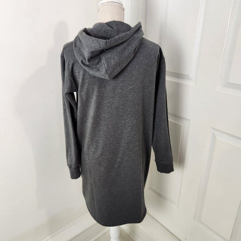 Garnet Hill Dress Womens XS Gray Trainer Hooded Tunic Sweatshirt Athleisure - Picture 12 of 13